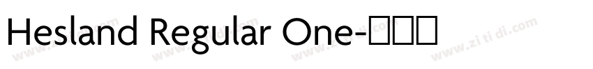 Hesland Regular One字体转换